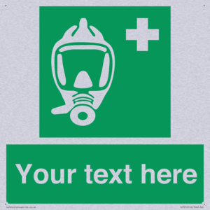 Custom sign safe condition Emergency escape breathing device